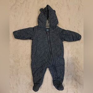 GAP Demim puffer baby bunting winter one piece 12 month